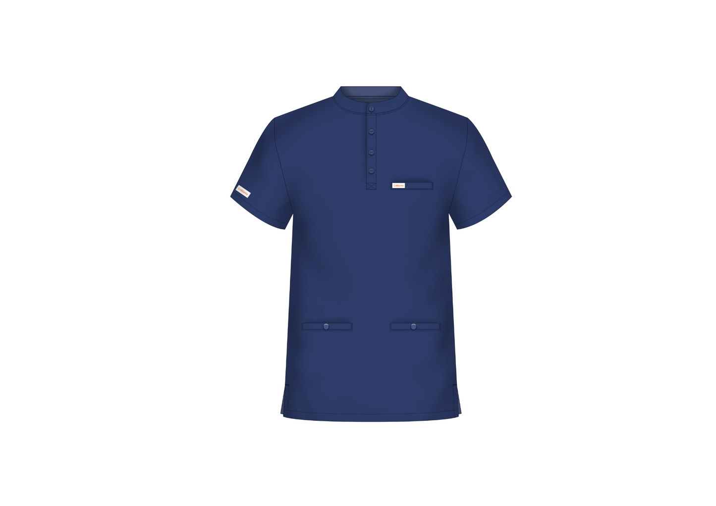 Obi (MALE) Scrubs Buttoned Collarless Top