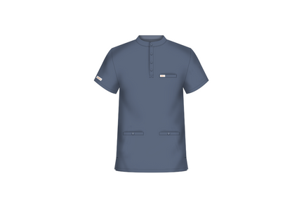 Obi (MALE) Scrubs Buttoned Collarless Top