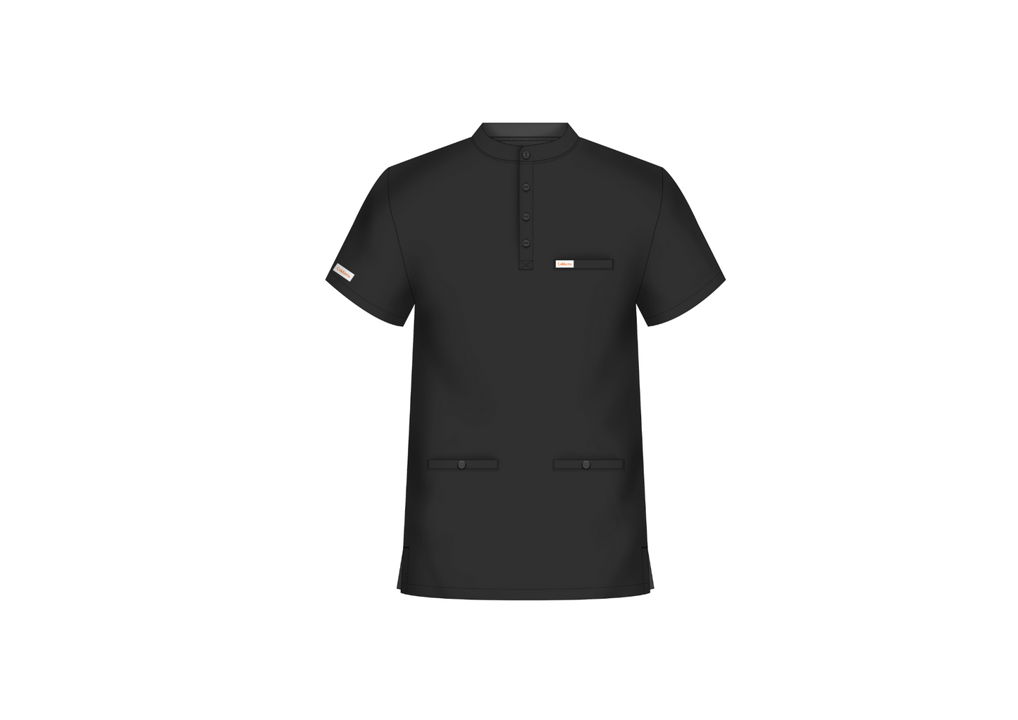 Obi (MALE) Scrubs Buttoned Collarless Top