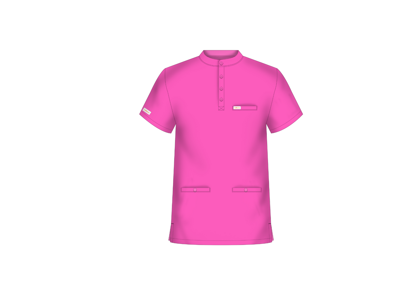 Obi (MALE) Scrubs Buttoned Collarless Top