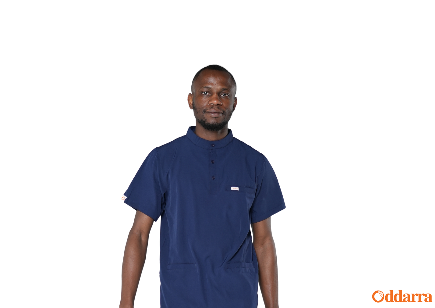 Obi (MALE) Scrubs Buttoned Collarless Top